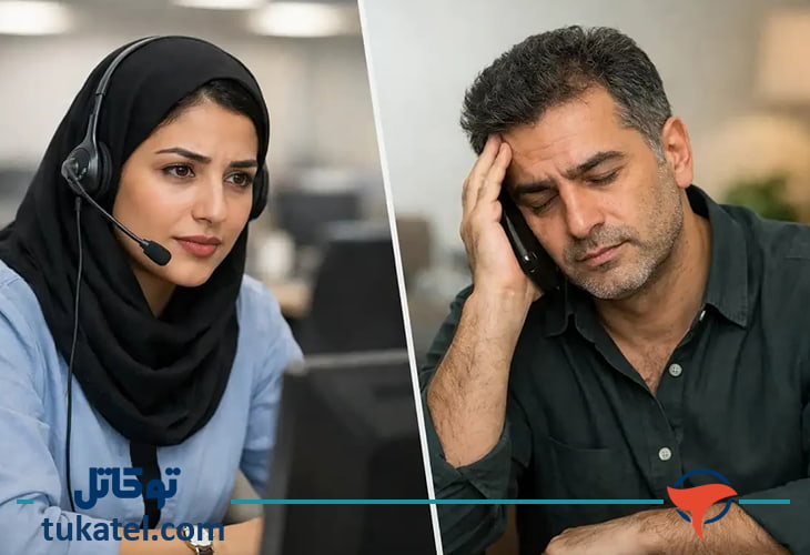 اثر خستگی تماس بر ذهن مشتری