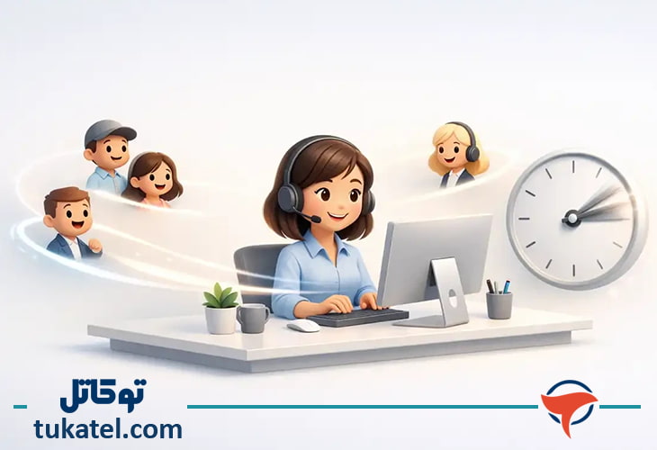 کاهش زمان انتظار مشتری در مرکز تماس